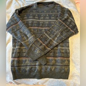 Vintage Green Patterned Sweater